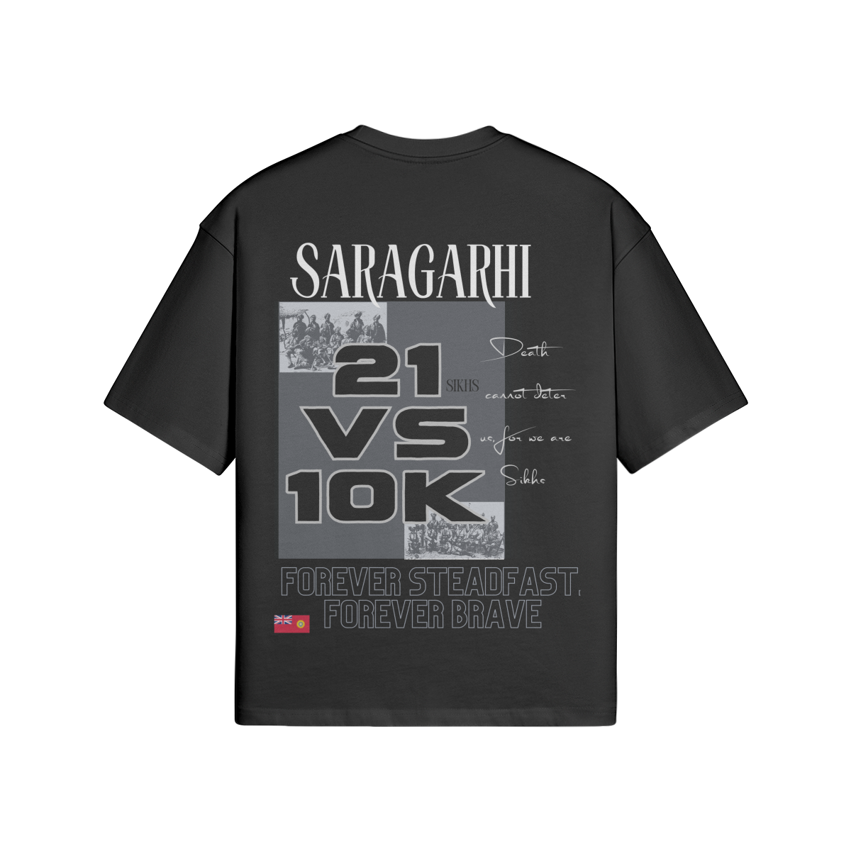 Saragarhi 280 GSM T-shirt à épaules tombantes