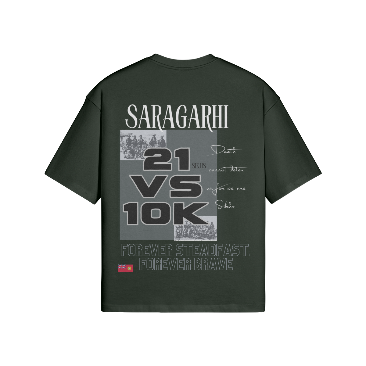 Saragarhi 280 GSM T-shirt à épaules tombantes