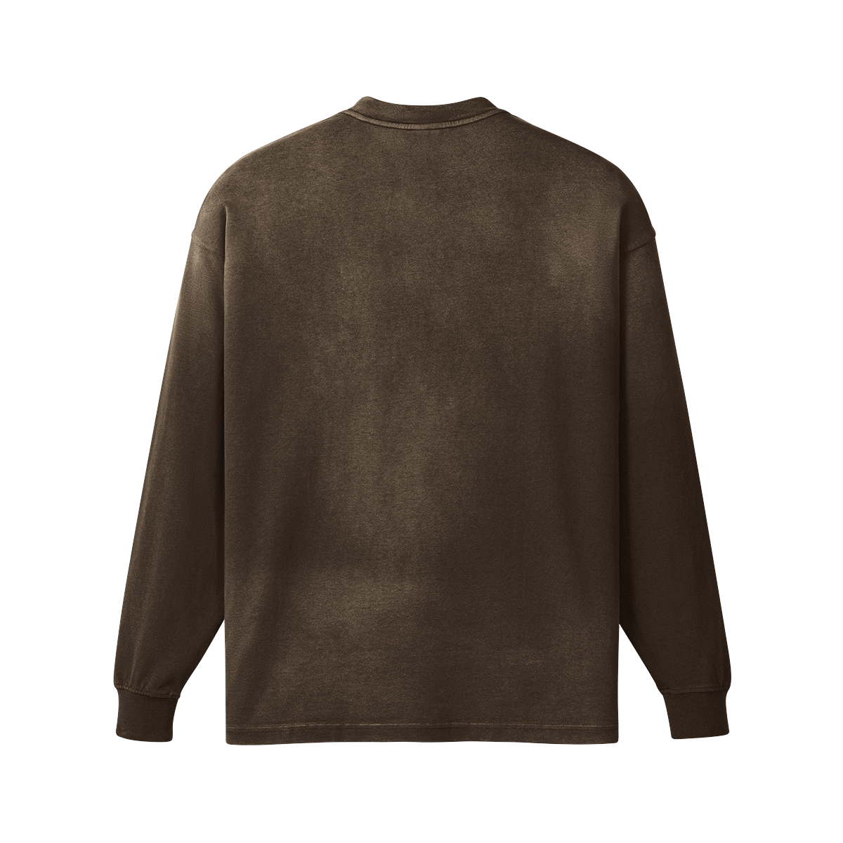 T-shirt à manches longues marron délavé 260GSM