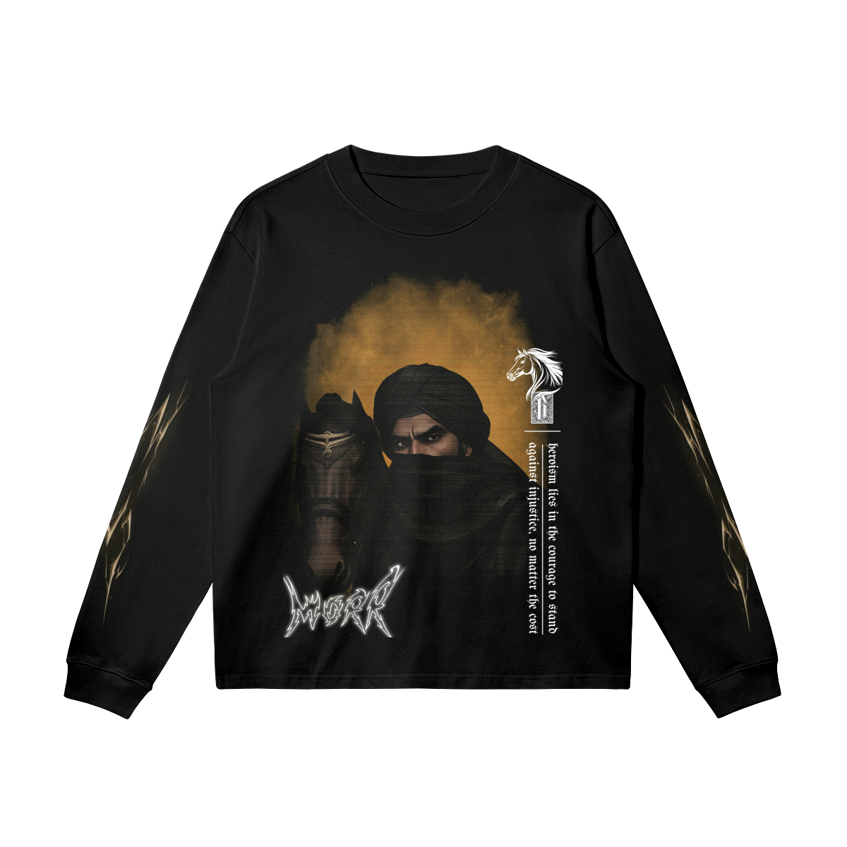 MORR The G's of Panjab 240GSM Crew Neck Loose Long Sleeve T Shirt