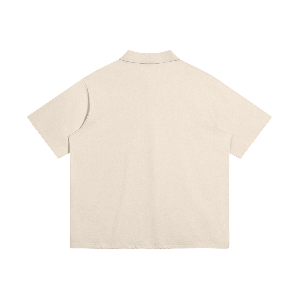 Be Orignal Beige 240 GSM Oversized Polo Shirt