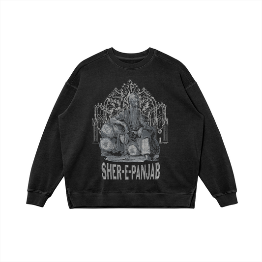 Sher - e - Punjab 380GSM Heavyweight Oversized Faded Sweatshirt