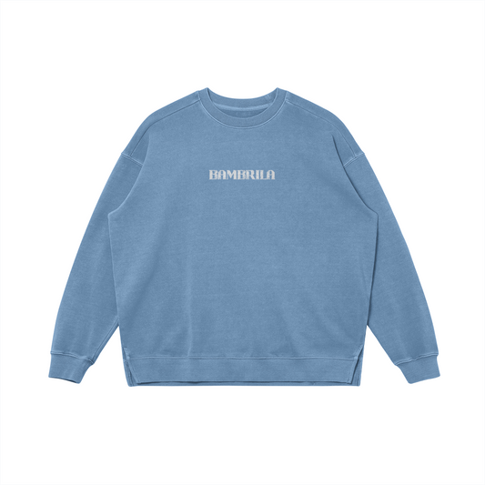 Slate Blue 380GSM Oversized Faded Sweatshirt