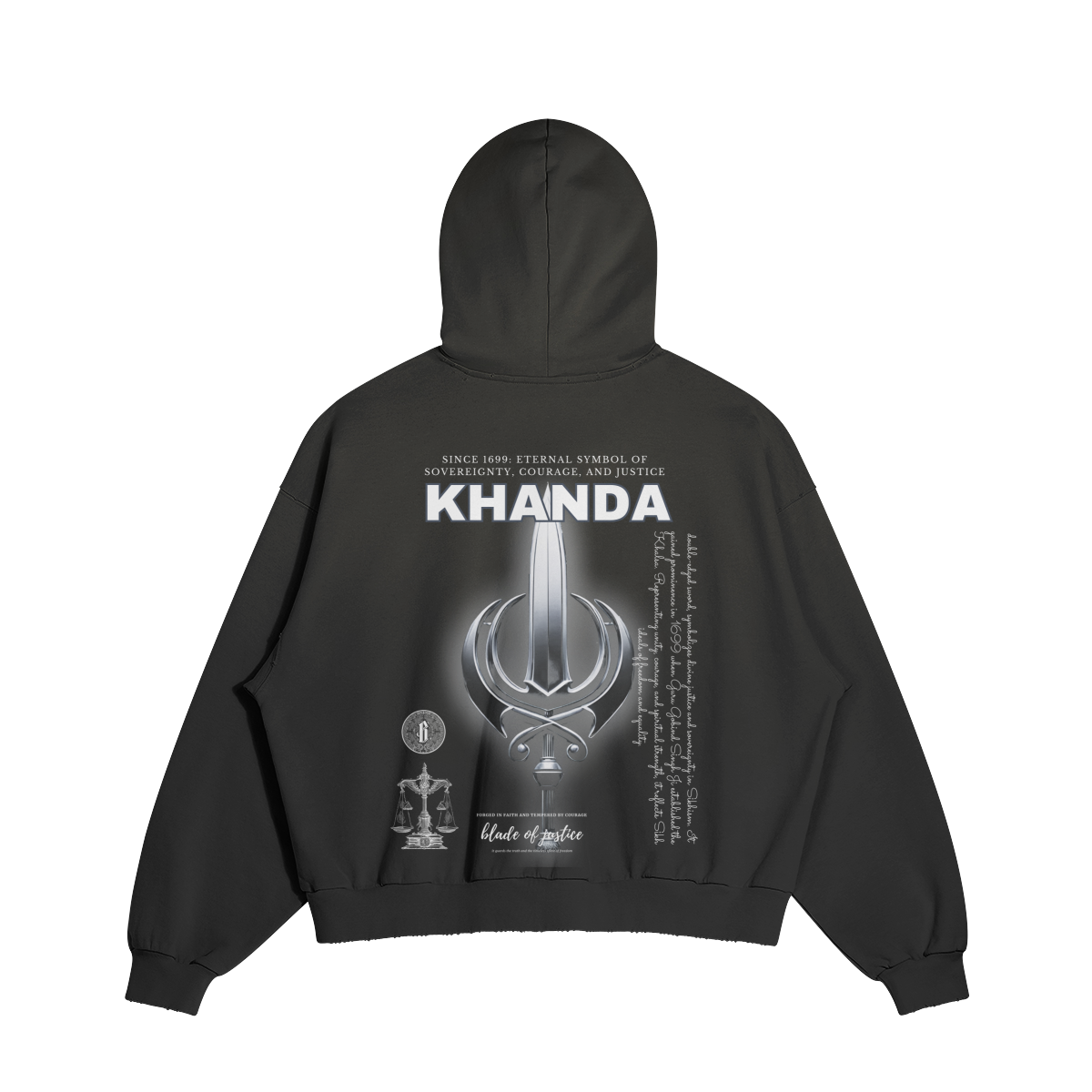 Khanda 380GSM Faded Distressed Hoodie