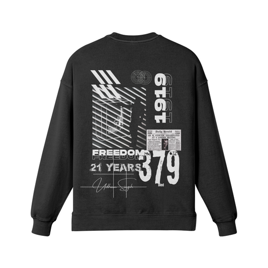 Udham Singh 380GSM Sweat-shirt surdimensionné surdimensionné avec fente latérale et délavé