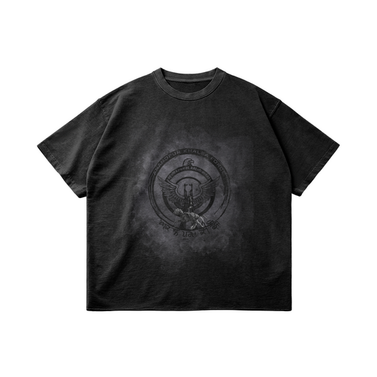 T-shirt surdimensionné à ourlet brut 260 GSM