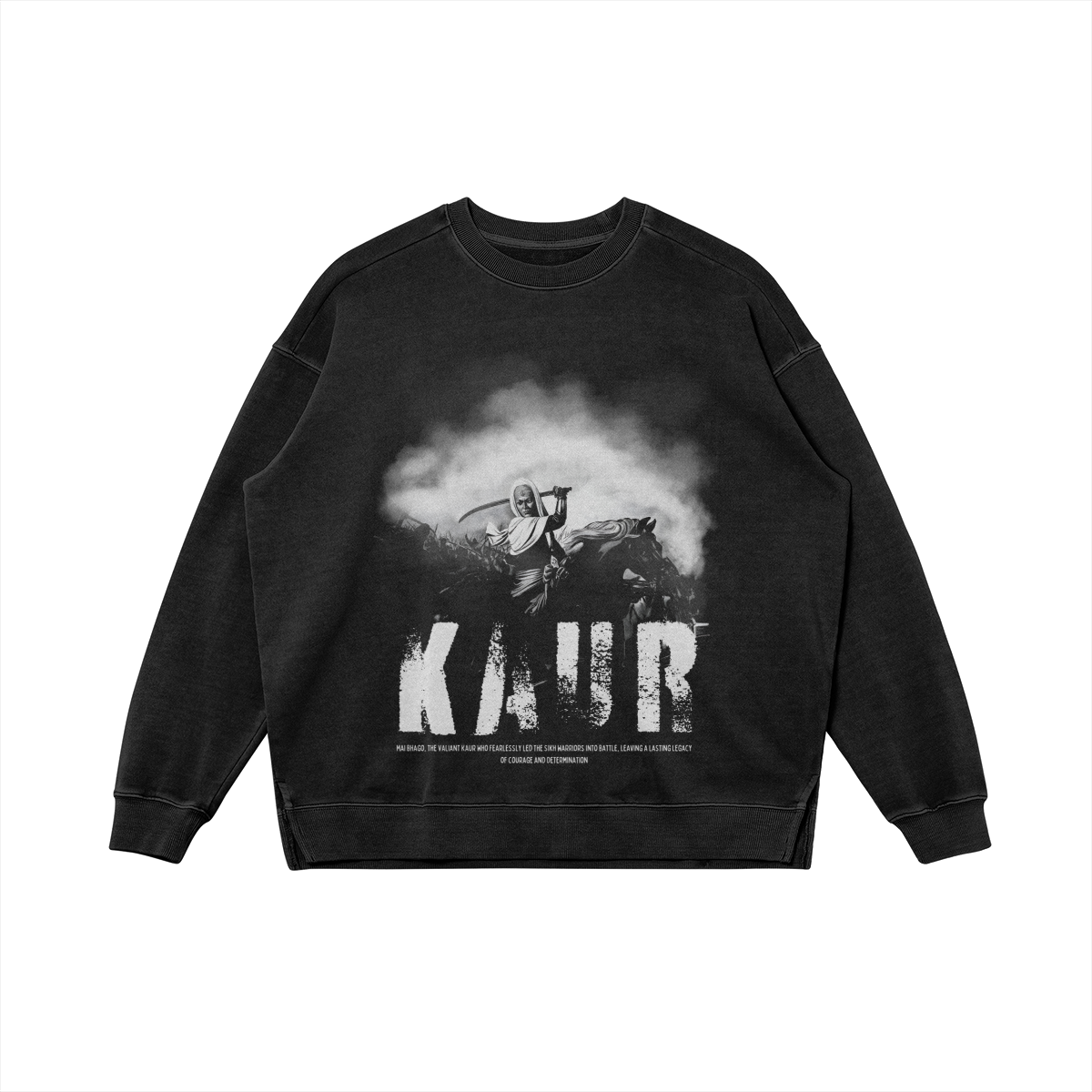 KAUR 380GSM Heavyweight Slit Faded Sweatshirt