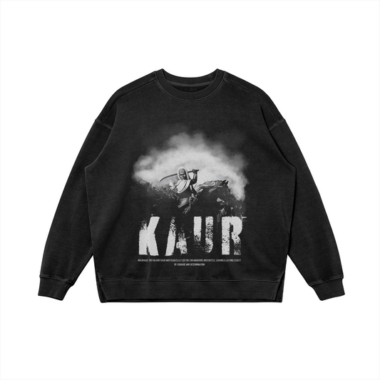 Sweat-shirt épais délavé fendu KAUR 380GSM