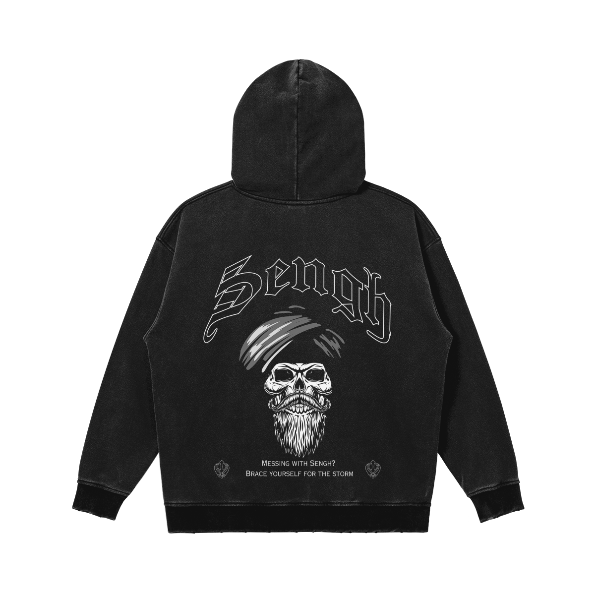 SENGH 380GSM Snow Wash Hoodie