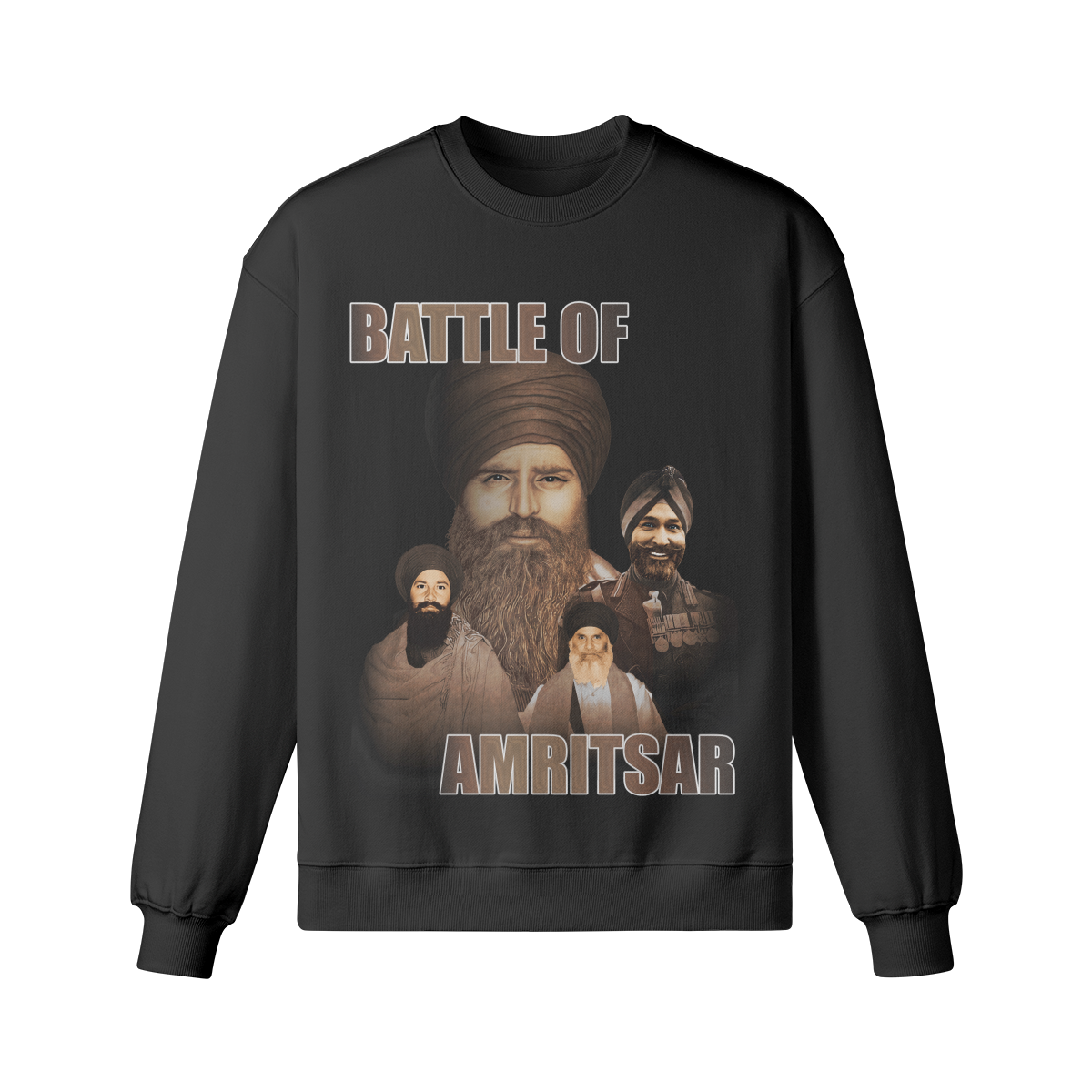 Sweat-shirt surdimensionné lourd Battle of Amritsar 370GSM