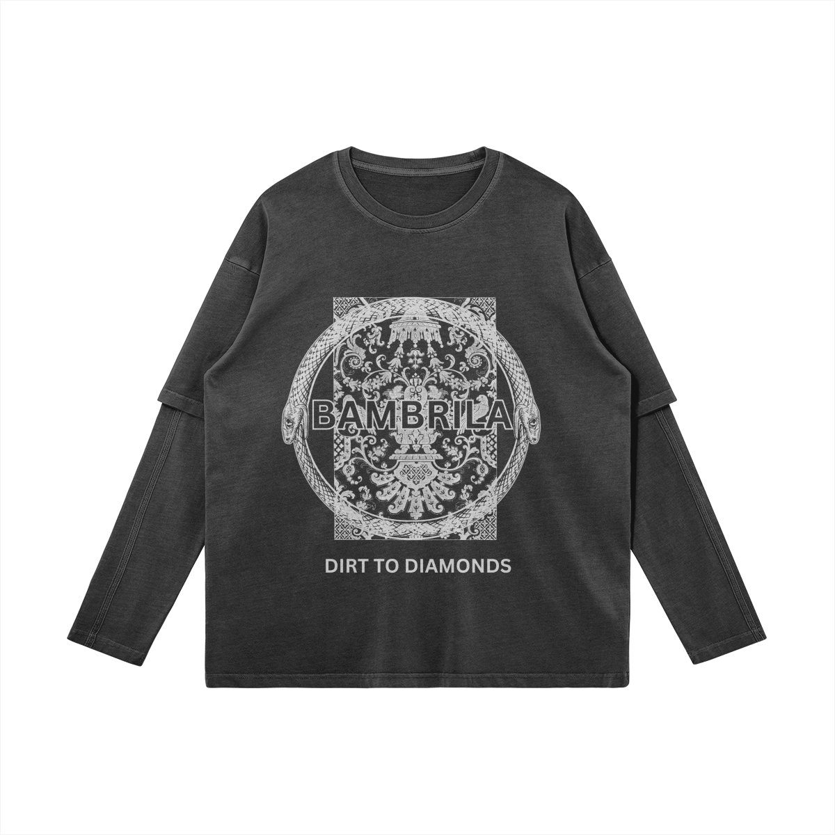 DIRT TO DIAMONDS 230GSM Faux-Layered Faded Long Sleeve