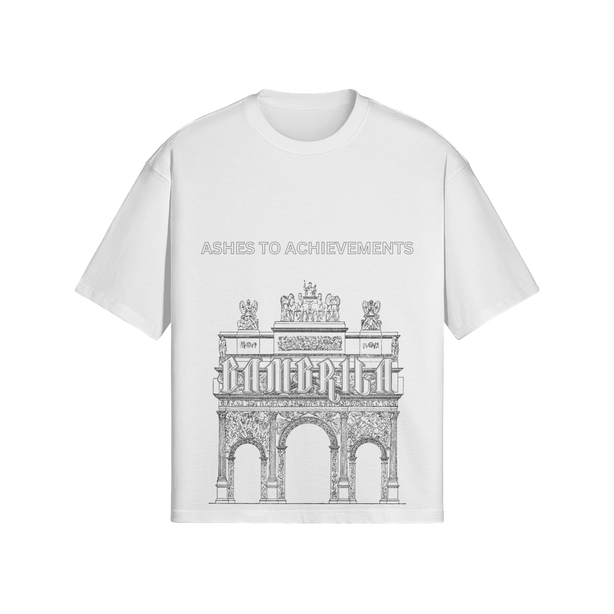 Ashes To Achievements 280GSM Drop Shoulders T Shirt