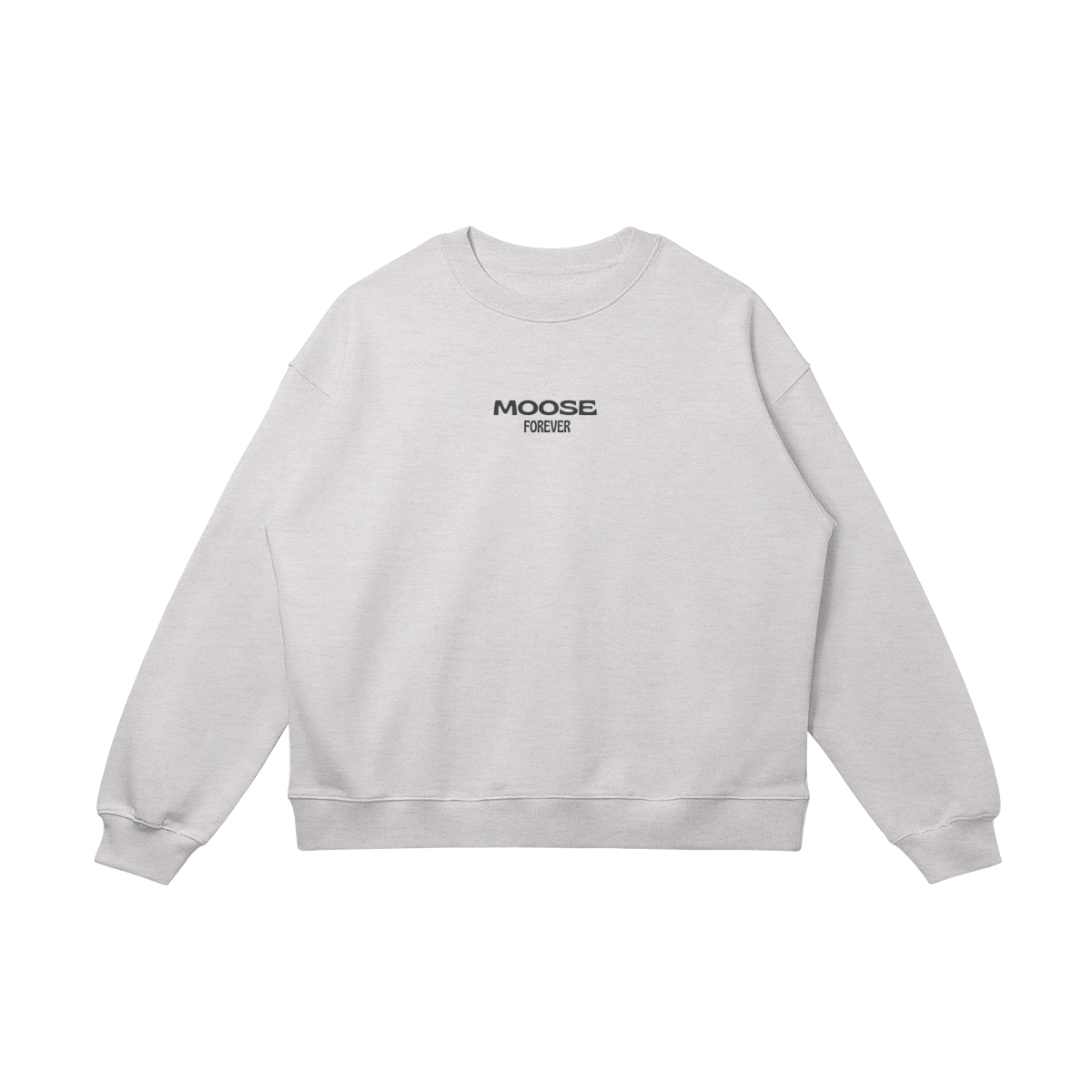 Moose Forever 370 GSM Heather Grey Heavyweight Oversized Sweatshirt